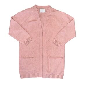Zara Girls Pink Open-Front Knit Cardigan | Size 11–12
